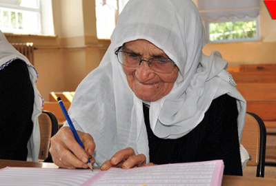 Bu okulun en genç öğrencisi 67, en yaşlısı 87 yaşında