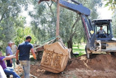 Kamulaştırılan tarlada 3. lahit için kazılar yeniden başladı