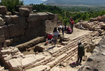 Tieion Antik Kenti’ndeki su sarnıcı gün yüzüne çıkarılıyor