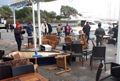 Fırtına ve hortum Bodrum’u savaş alanına çevirdi