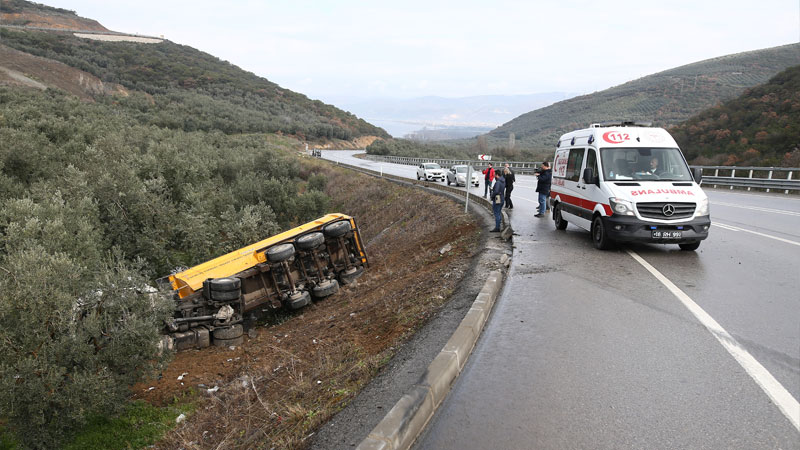 Kontrolden çıkıp zeytinliğe uçtu