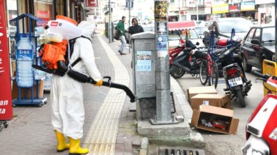 Mustafakemalpaşa’da dezenfeksiyon çalışmaları sürüyor