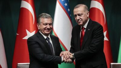 Cumhurbaşkanı Erdoğan, Özbekistan Cumhurbaşkanı ile görüştü