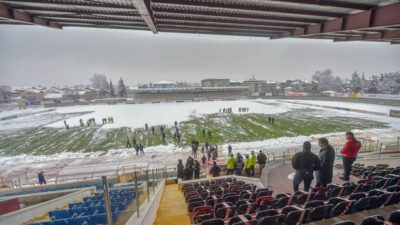 İnegölspor maçına kar engeli