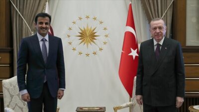 Cumhurbaşkanı Erdoğan Katar Emiri Al Sani ile görüştü