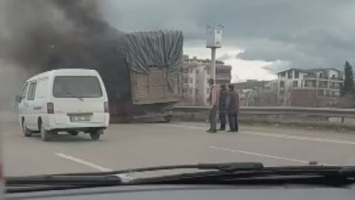 Bursa’da trafikte yangın paniği