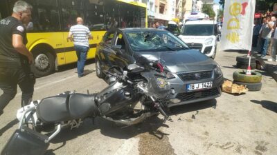 Bursa’da yunus polisleri ile otomobil çarpıştı: 2 polis yaralı