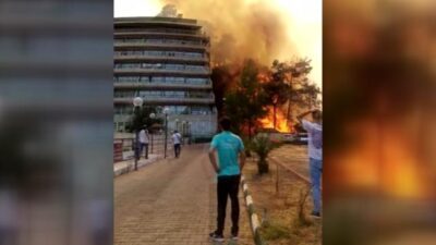 Marmaris’te yerleşim yeri yakınında orman yangını