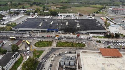 Bursa Terminali’ndeki son durum havadan görüntülendi