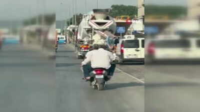 Bursa’da trafikte ilginç görüntü