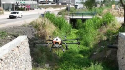 Bursa’da haşerelere karşı drone’lu mücadele