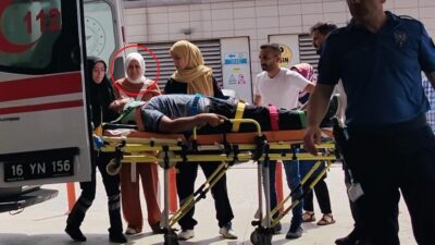 Bursa’da kazada yaralanan nişanlısı için ağladı