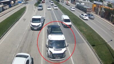 Bursa’da Mercedes’i çekiciyle çalan şahıslar önce kameralara sonra polise yakalandı