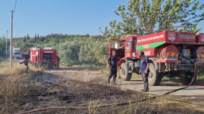 Bursa’da korkutan yangın! Ormana sıçramadan söndürüldü