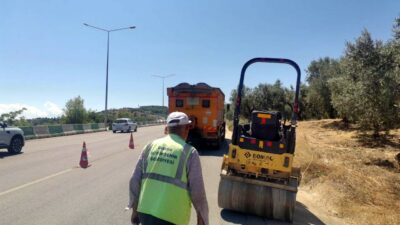 Bursa’da o yolda çatlaklar oluşmuştu! Büyükşehir müdahale etti