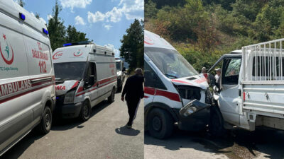 Bursa’da feci kaza! Off-road kazasından dönen ambulanslar kamyonet ile çarpıştı…