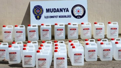 Bursa’da 260 litre etil alkol ele geçirildi