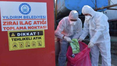 Bursa’da 580 kilogram zirai ilaç atık kutusu imha ediliyor