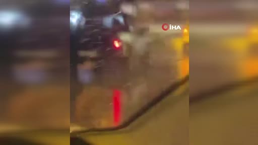 Görüntüler Bursa’dan… Trafiği tehlikeye düşürdü