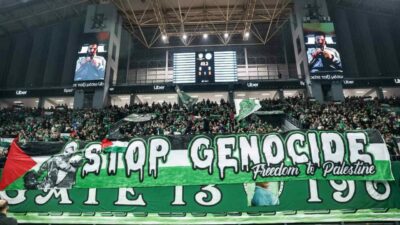 Panathinaikos taraftarından Filistin’e destek