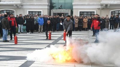 Osmangazi’de başarılı deprem ve yangın tatbikatı